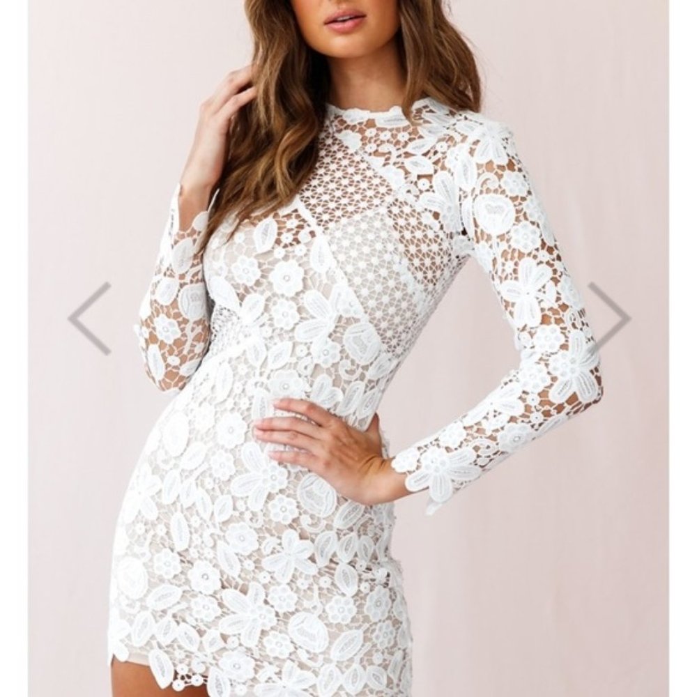 NWT Selfie Leslie Reinhart Floral Dress White M